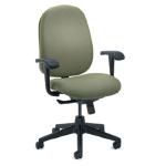 Snap P: 
100% no-nonsense ergonomic performance. Molded foam back and dual compound-curve seat for complete support. Multiple seat sizes. Extensive control and arm options. Black or polished aluminum base.
