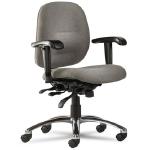 Snap I: 
Hardworking, all-day ergonomic seating. Molded foam lumbar support back and dual compound-curve seat for smart, long-lasting comfort and support. Multiple seat sizes. Extensive control and arm options. Black or polished aluminum base.
